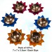 Lotus Shape Brass Akhand Jyot/Mahalaxmi Poojan Diya-Set of 6pcs